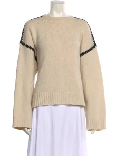 Pre-owned Totême Wool Scoop Neck Sweater In Neutral
