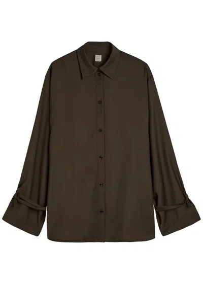 Totême Toteme Wool Shirt In Brown