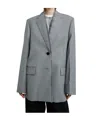 Totême Wool Single-breasted Blazer In Gray