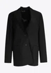 Totême Wool Single-breasted Jacket In Black