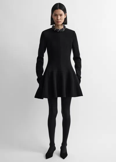 Totême Wool Skater Dress Black
