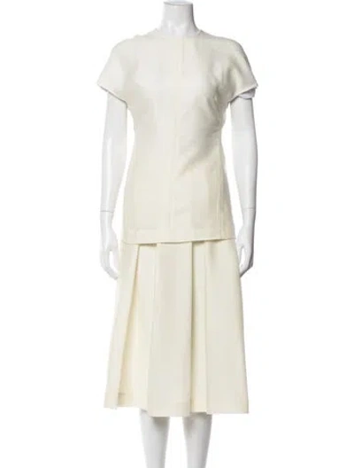Pre-owned Totême Wool Skirt Set W/ Tags In Yellow