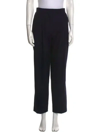 Pre-owned Totême Wool Straight Leg Pants In Black