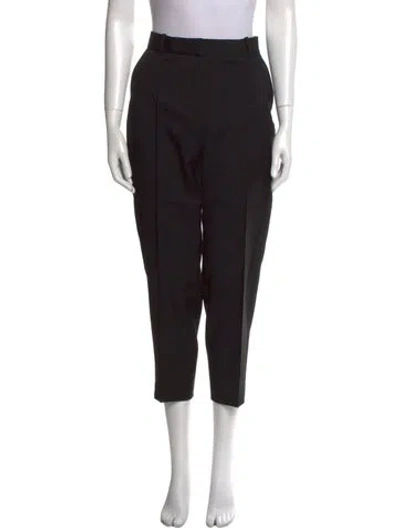 Pre-owned Totême Wool Straight Leg Pants In Black