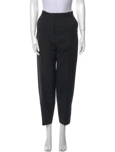 Pre-owned Totême Wool Straight Leg Pants In Black