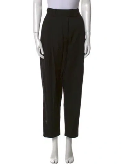 Pre-owned Totême Wool Straight Leg Pants In Black