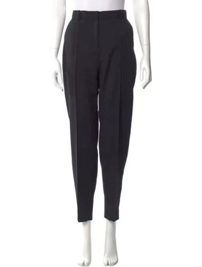 Pre-owned Totême Wool Straight Leg Pants In Black