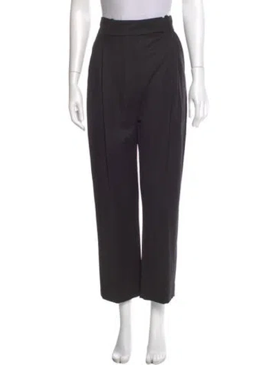 Pre-owned Totême Wool Straight Leg Pants In Black