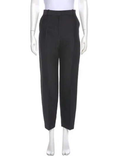 Pre-owned Totême Wool Straight Leg Pants In Black