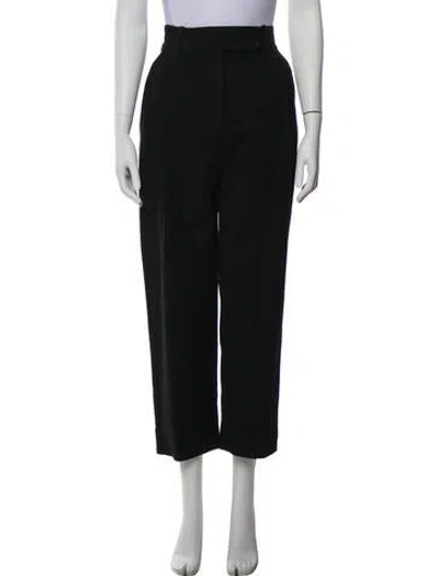 Pre-owned Totême Wool Straight Leg Pants In Black