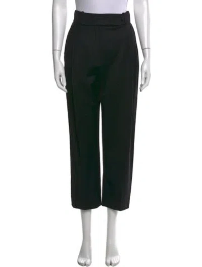 Pre-owned Totême Wool Straight Leg Pants In Black