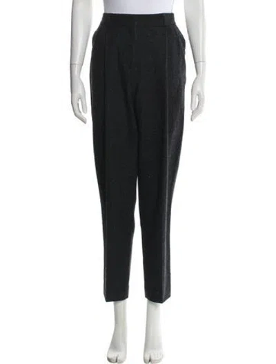 Pre-owned Totême Wool Straight Leg Pants In Gray