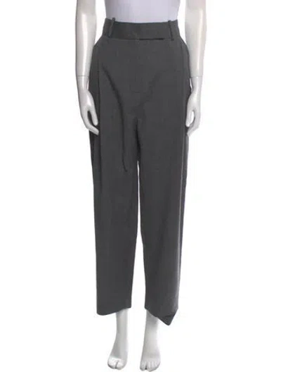 Pre-owned Totême Wool Straight Leg Pants In Gray
