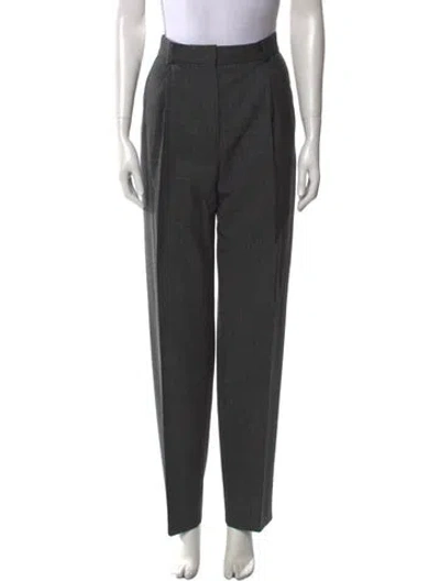 Pre-owned Totême Wool Straight Leg Pants In Gray