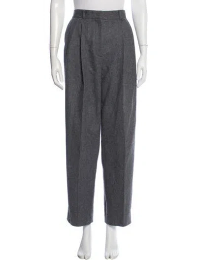 Pre-owned Totême Wool Straight Leg Pants In Gray