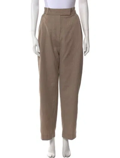 Pre-owned Totême Wool Straight Leg Pants In Neutral