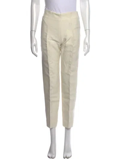 Pre-owned Totême Wool Straight Leg Pants In Neutrals
