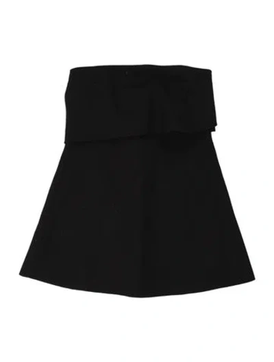 Pre-owned Totême Wool Strapless Crop Top In Black