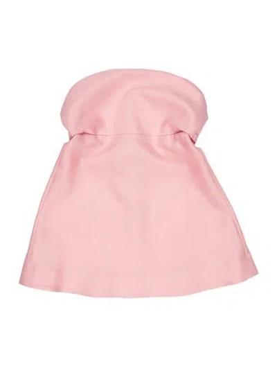 Pre-owned Totême Wool Strapless Crop Top In Pink