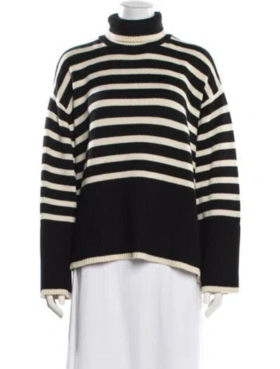 Pre-owned Totême Wool Striped Sweater In Black