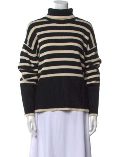 Pre-owned Totême Wool Striped Sweater In Black