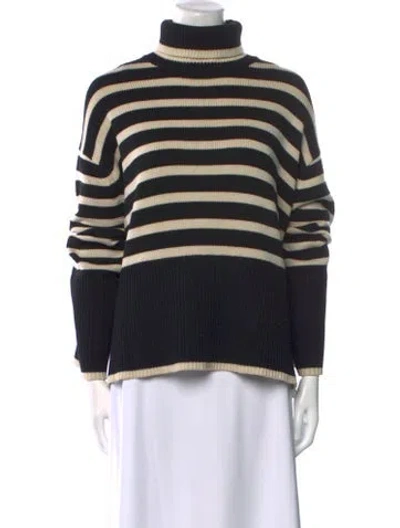 Pre-owned Totême Wool Striped Sweater In Black