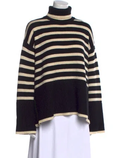Pre-owned Totême Wool Striped Sweater In Black