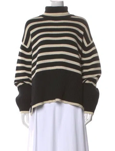 Pre-owned Totême Wool Striped Sweater In Black