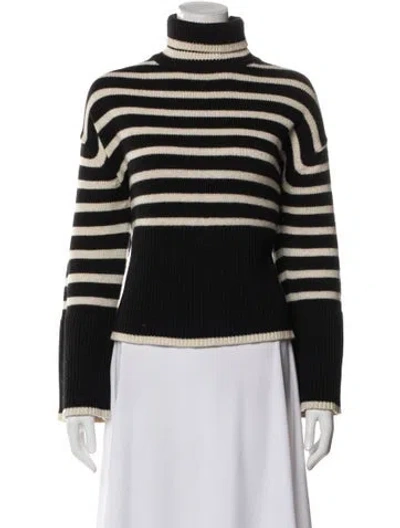 Pre-owned Totême Wool Striped Sweater In Black