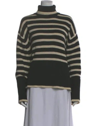 Pre-owned Totême Wool Striped Sweater In Black