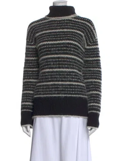 Pre-owned Totême Wool Striped Sweater In Black