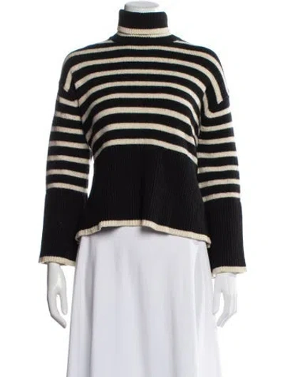 Pre-owned Totême Wool Striped Sweater In Black