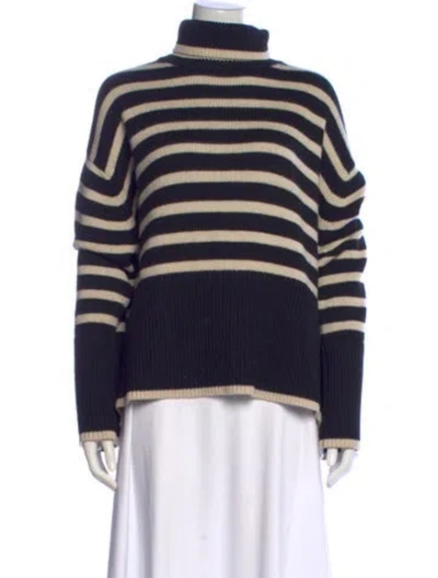 Pre-owned Totême Wool Striped Sweater In Black