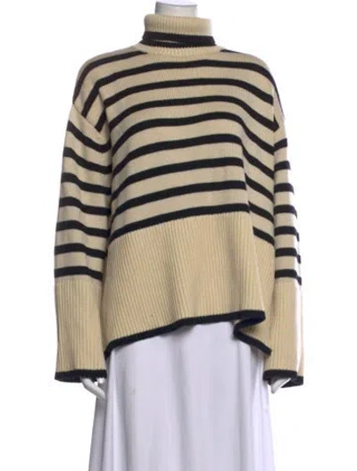 Pre-owned Totême Wool Striped Sweater In Black/neutrals
