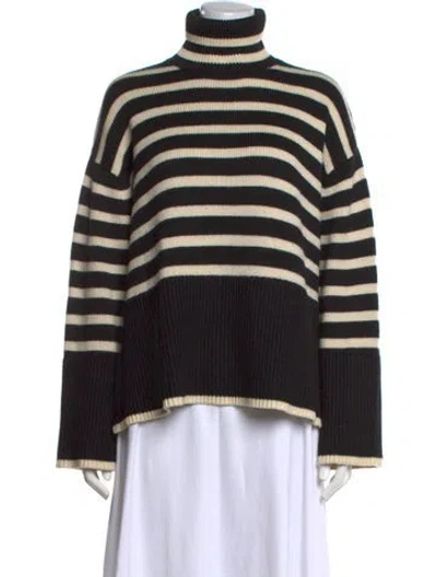 Pre-owned Totême Wool Striped Sweater In Black/neutrals