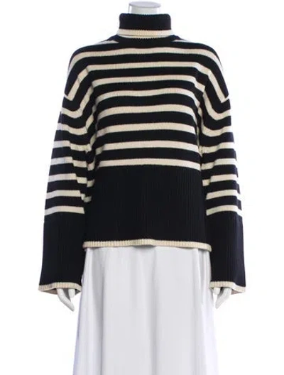 Pre-owned Totême Wool Striped Sweater In Blue