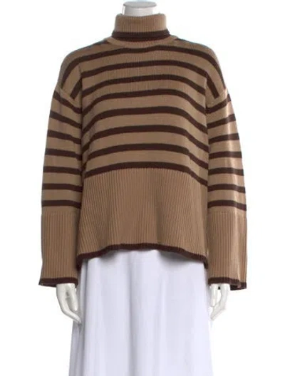 Pre-owned Totême Wool Striped Sweater In Brown