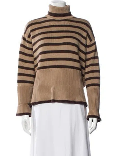 Pre-owned Totême Wool Striped Sweater In Brown