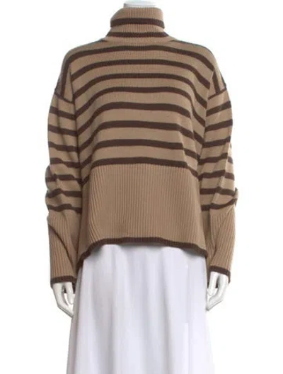 Pre-owned Totême Wool Striped Sweater In Brown