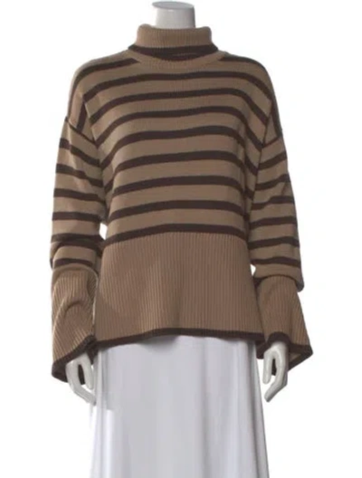 Pre-owned Totême Wool Striped Sweater In Brown