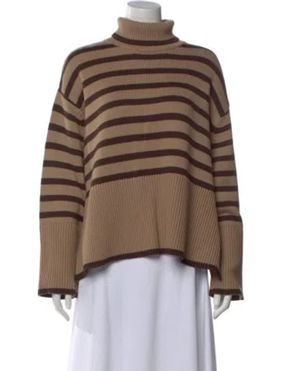 Pre-owned Totême Wool Striped Sweater In Brown