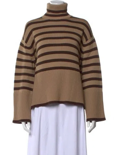Pre-owned Totême Wool Striped Sweater In Brown