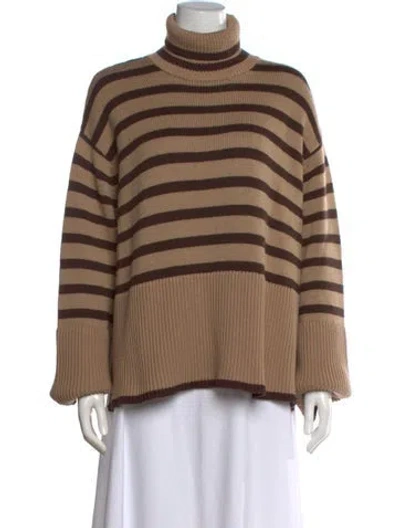 Pre-owned Totême Wool Striped Sweater In Brown