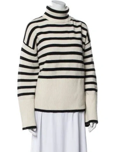 Pre-owned Totême Wool Striped Sweater In Neutral