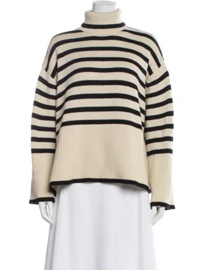 Pre-owned Totême Wool Striped Sweater In Neutral