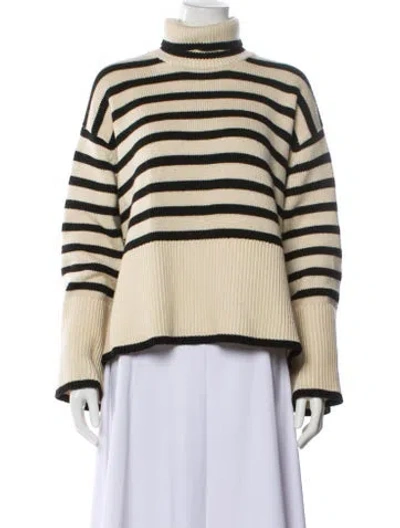 Pre-owned Totême Wool Striped Sweater In Neutral