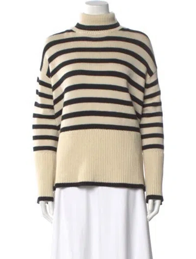 Pre-owned Totême Wool Striped Sweater In Neutral