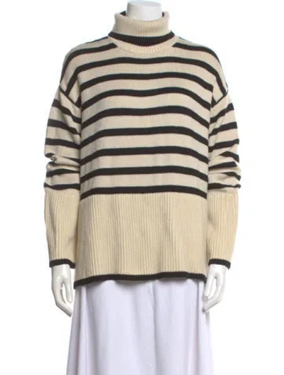 Pre-owned Totême Wool Striped Sweater In Neutral