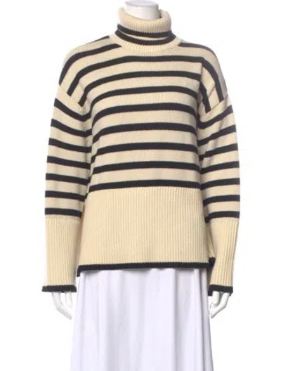 Pre-owned Totême Wool Striped Sweater In Neutral