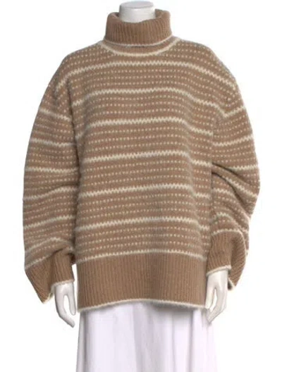 Pre-owned Totême Wool Striped Sweater In Neutral